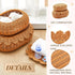 2 Juexica Pcs Scalloped Rattan Baskets, Woven Rattan Wicker Storage Baskets with Lid for Nursery Storage Diaper