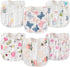Zainpe 6Pcs Snap Muslin Cotton Baby Bibs Infants Feeding Bib Adjustable Soft Drool Bibs for Toddlers Girl Boy