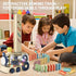 80 Set, 3 3 4 5 6+ Domino Train Toy, PCS Kids Games Automatic Dominos STEM Montessori Toys for Year Old, Colorful