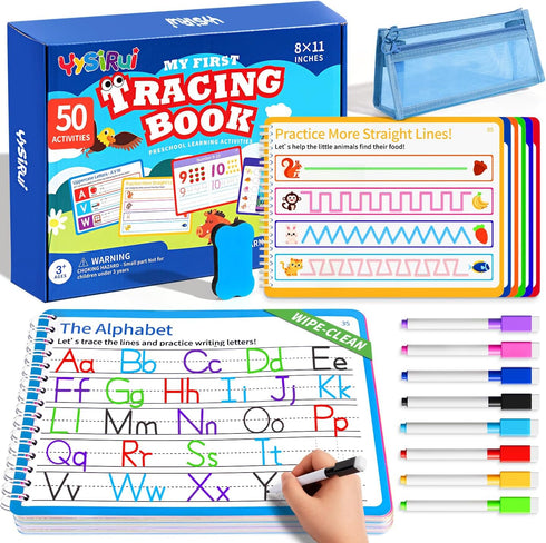 YySiRui Preschool Learning Activities, Tracing Books for Kids Ages 3+, Toddler Handwriting Practice,
