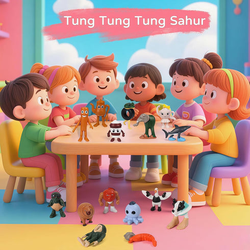 Mushplushies 24PCS 1.8" Italian Brainrot Steal a Brainrot Toys, Brain Rot Action Figure, Tralalero Tralala Tung Tung