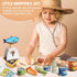 Set Pithfor Wooden Play Food for Kids Toddlers, Grocery Store Pretend Play Food, Pretend Grocery Shopping & Play