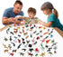FLORMOON 72pcs Animal Figures, Realistic Mini Dinosaur Insect Sea Farm Reptile Wild Jungle Animal Toys, Early