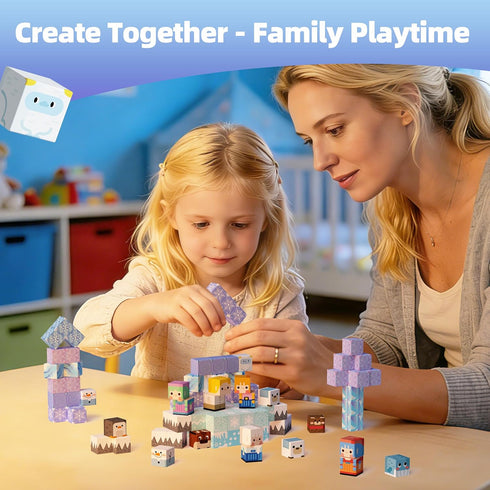 100PCS 3+ GobiDex Magnetic Blocks Magnet Building Toys, Princess Castle Toys for Girls, Upgraded STEM Sensory Birthday