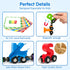 Helsort 27 Set, 42 1 3-7 PCS Magnetic Wooden Alphabet Train ABC Learning Toy with Flash Cards, Engine and Storage Bag