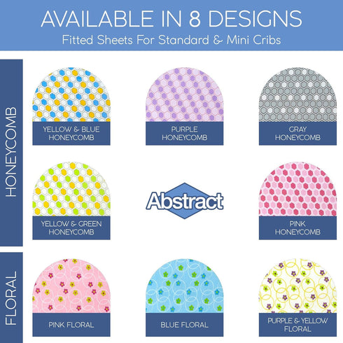 Abstract 100% 28 52 Super Soft Fitted Crib Sheets Jersey Cotton for Boys and Girls - x Fits Full Size Crib and Toddler
