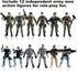 US Army Men and SWAT Team Toy Soldiers Action Figures with Military Weapons Accessories for Kids, 12Pcs
