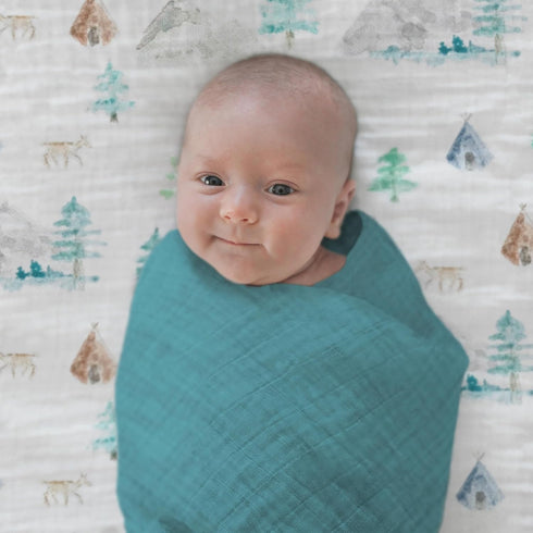 Set 4, 46x46 inches, SwaddleDesigns Cotton Muslin Swaddle Blankets for Babies, of Neutral Receiving Blankets