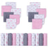 Viviland Baby Washcloths, 24Pack Soft Absorbent Towels for Newborn, Pink Elephant, Gentle on Sensitive Skin