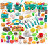 Zero Zoo 240Pcs Kids Mini Play Kitchen Accessories, Play Pans, Pots, Cookware with Desserts,