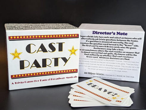 CAST Party! Broadway Musical Trivia Game - 400 Trivia Cards for Theater People - Perfect Gift for Musical Theatre Fans