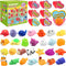 SURCVIO 28 Pack Valentines Day Gifts for Kids, Animal Mochi Squishies Filled