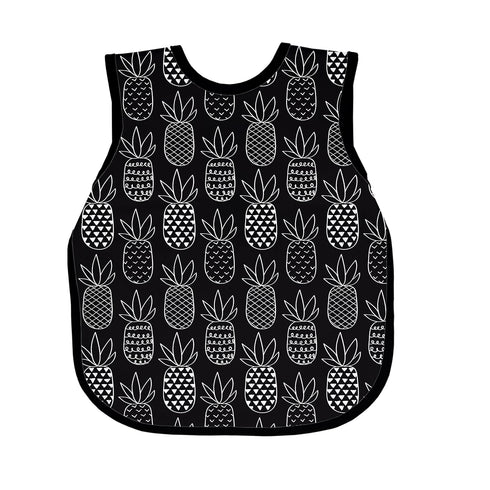 BapronBaby Pineapple Monochrome Bapron - Soft Waterproof Bib for Baby & Toddler, Machine Washable, Sz 6m-3T
