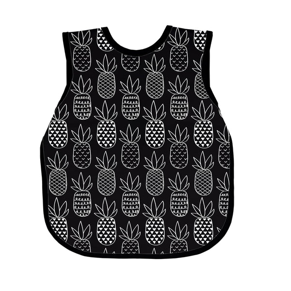 BapronBaby Pineapple Monochrome Bapron - Soft Waterproof Bib for Baby & Toddler, Machine Washable, Sz 6m-3T