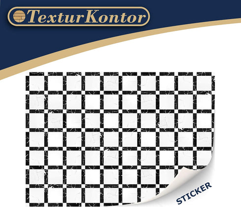 TexturKontor 3 1:12 Sheets Self Adhesive Floor Tiles for Dollhouse Scale (Chenonceau)