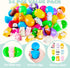 24 JOYIN Pcs Easter Prefilled Eggs with Mochi Squishy Toys, Lovely Animal Stress Reliever Squishy Toy for Easter Theme
