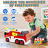 3 4 5 6 7 8 15" Large Fire Trucks Toys for Toddlers, Kids Toys for Years Old Boys, Firetruck Toy for Kids with Ladder