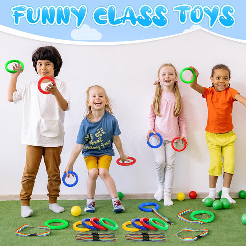 Berlune 36 Pack Toddlers Walking Ropes, Colorful Line and Safety Loops for Preschool, Detachable Transition Rope