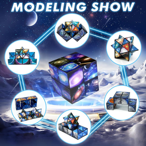Set, 2 1 8-12 Star Cube Magic Cube in Yoshimoto Cube for Kids and Adults, Toy for Boys and Girls Ages
