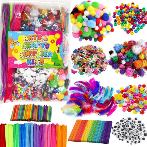 Treasure Cove Arts and Crafts Supplies for Kids Craft Supplies Materials Kit