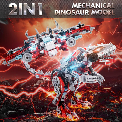 MZMSBAO 2 1 422PCS Sets 3D 6+ in Dinosaurs Building Kits, Educational Building for Kids Boy, STEM DIY Building Blocks