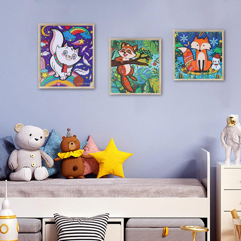 Wings Giant Paint by Numbers Framed, 3 Pack Painting Kit for Kids DIY, Art Supplies & Crafts for Ages 4-12