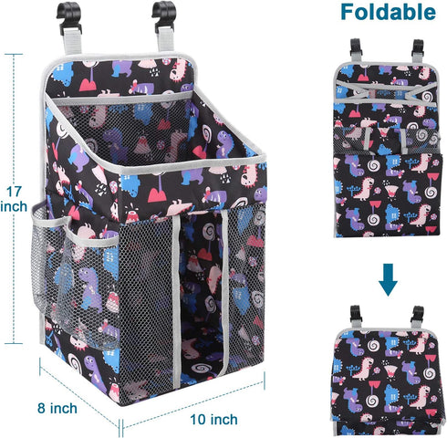 Accmor Hanging Baby Diaper Caddy Organizer, Diaper Stacker for Changing Table, Crib, Playard, Black