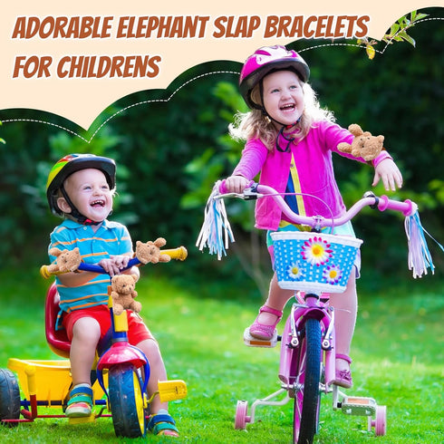 16 8.66 Inch Ceenna Pcs Bear Stuffed Animal Slap Bracelets Party Favors Plush Slap Bracelets Bulk Wristband for Goodie