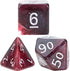 Gate Keeper Games Aether Dice: Plague - 7pc RPG Set in Black, Red & White Swirled with Glitter