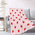 Pink Strawberry Baby Blanket, Super Soft Swaddle for Boys Girls, Cozy Receiving Blanket Stroller Throw 40" x 30"