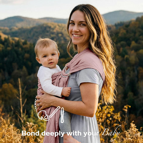 (7-35 lbs) Baby Ring Sling Wrap, Lightweight Baby Carrier Sling Toddler Sling, Cotton Baby Wraps Carrier for Infants