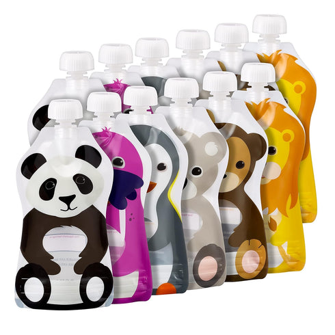 12 5 oz The Filling Station: Squooshi Food Pouch Filler + Large Pouches/The Food Pouch Maker for Baby Food Storage