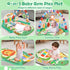 Tummy 0-12 Joryuek Baby Gym & Play Mat, Time & Activity Mat Toys, Infant to Toddler Play Piano Mat, Months (Green)