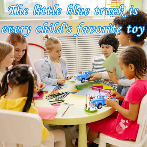 Little Blue Truck Toy for Toddlers 1-12 Years - 1:32 Alloy Kids Car Toy for Birthday Gift and Decoration