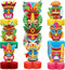 Geyee 9 Pcs Hawaiian Luau Honeycomb Centerpiece Tiki Tropical Table Toppers Party