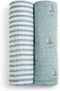 aden + anais Boutique Organic Cotton Muslin Swaddle 2 Pack, Breathable Baby
