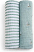 aden + anais Boutique Organic Cotton Muslin Swaddle 2 Pack, Breathable Baby