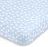 NoJo Super Soft Blue & White Elephant Fitted Mini Crib Sheet, Blue,