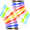 Youngever 18 Pcs Plastic Toddler Utensils, Large Size Plastic Kids Forks Spoons, Top Dishwasher Safe, Set of 9 Rainbow