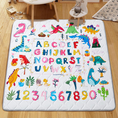 50x50 Inch Baby Play Mat - Thicken Soft Foam Crawling Mat for Playpen & Floor, Non-Slip Waterproof Playmats for Infants