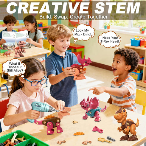 3 4 5 6 7 8 RS009-2 Laradola Dinosaur Toys for Kids Aged Year Old, Kid Boys Girls, Take Apart STEM Construction