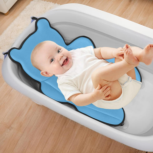 Ihaapsi 4 Infant Baby Bath Cushion,Fits Inside Most Baby Bathtubs, Breathable Soft Baby Bath Support Seat,Baby Bath Pad