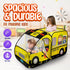 Kiddzery School Bus Pop Up Kids Play Tent, Indoor & Outdoor Playhouse with Sound Play Button for Toddlers