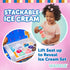 WADDLE Ice Cream Toy Truck for Kids - Ride On Playset with Scoops, Toppings, and Popsicles for Toddlers 1-3