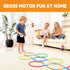 2-Set 20 (11-inch) 30 Hopscotch Rings, Round Hoops + Connectors, Agility Rings for Kids, Builds Gross Motor Skills