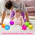 Baby Multi Sensory Toys Gift Set, Textured Massage Balls, BPA Free, 6 Pack for Toddlers 1-3 Months