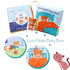 Teddy Bear Baby Book Activity Quiet Cloth Soft Books for Babies, Tummy Time Mirror Toy Gifts for Boys Girls, Goodnight