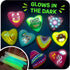 THE SCHOLAR ANT 4-12 Set Hearts Rock Painting Kit for Kids Girls - Glow in Dark Art Supplies Ages - Complete STEM Craft