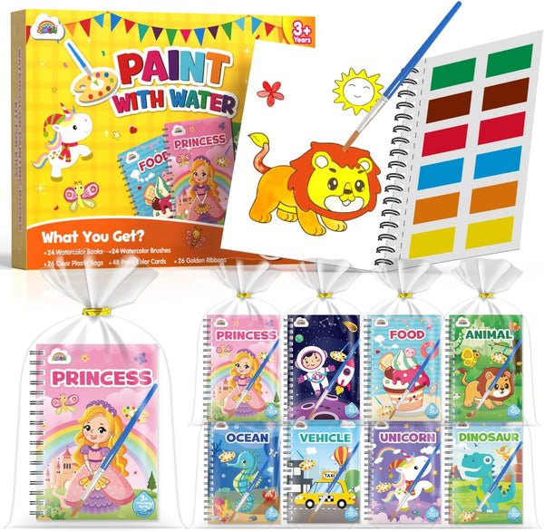ZMLM 24 Water Coloring Books for Kids Party Favors - Bulk Mini