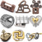 9 Pcs Metal Brain Teaser Puzzles, 3D Steel Puzzle for Adults, Unlock Interlocking IQ Education Toys